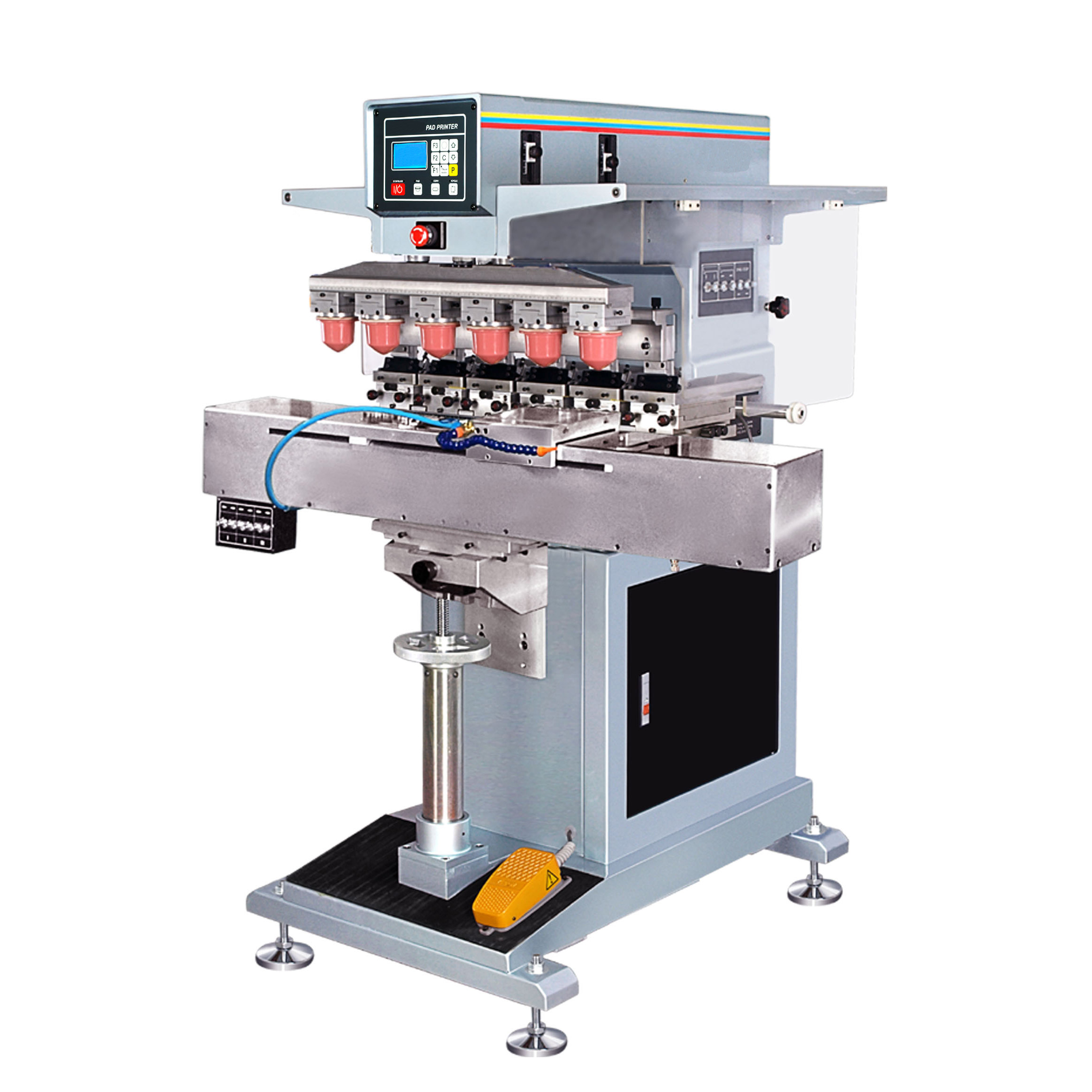 Máquina de tampografía de seis colores con lanzadera (M6/S)